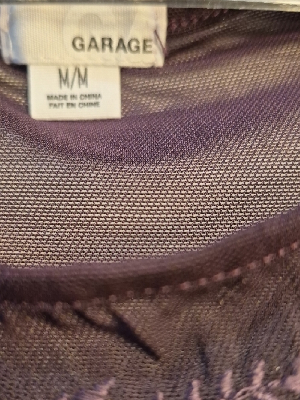 Garage Plum Lace Yoke Sleeveless Tank Top - Picture 3 of 5